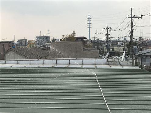 【屋根散水】自動車修理工場の屋根散水（東京都足立区）