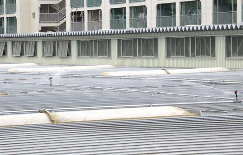 【屋根散水】車両設備場の屋根散水（東京都板橋区）